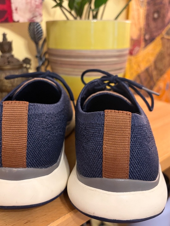 Cole Haan Zerogrand Dress Shoes Mens 10.5 Blue Stitchlite  Cole Haan ZeroGrand Stitchlite Oxford Mens 10.5 Navy Blue Knit Wingtip Shoes EUC